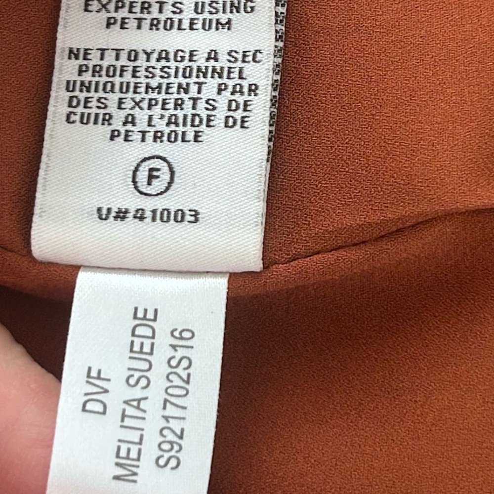 Diane Von Furstenberg Brown Suede A-Line Malita Skirt with shorts under - Picture 9 of 11